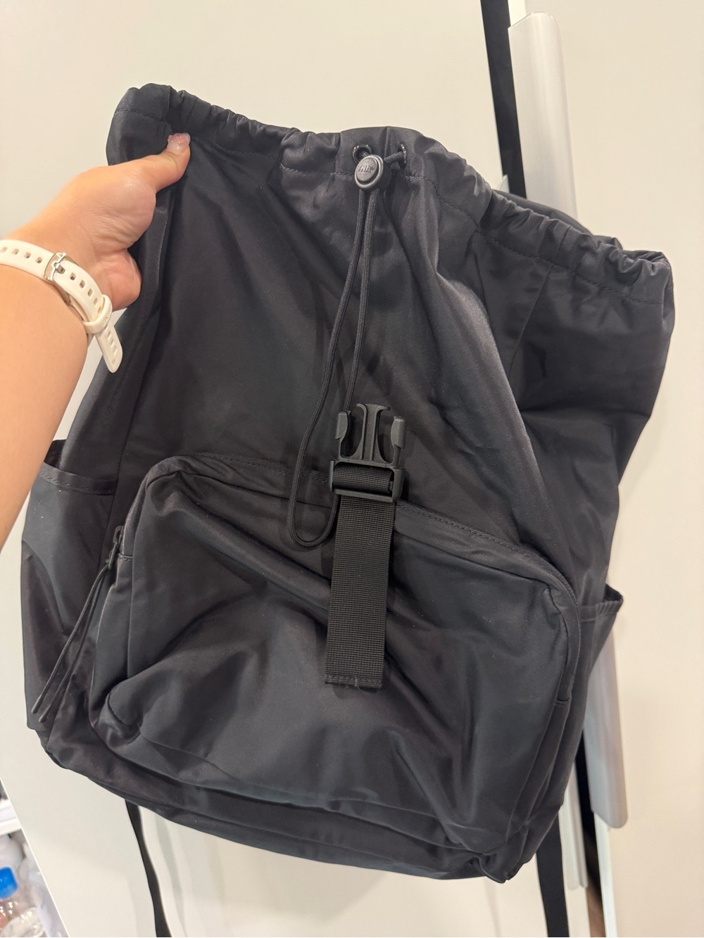TNA Bolt Black Backpack with Beige Interior
